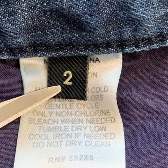 Y2K Express Stella Boot Cut Low Rise Studded Distressed Blue Jeans Medium Wash - Picture 11 of 14